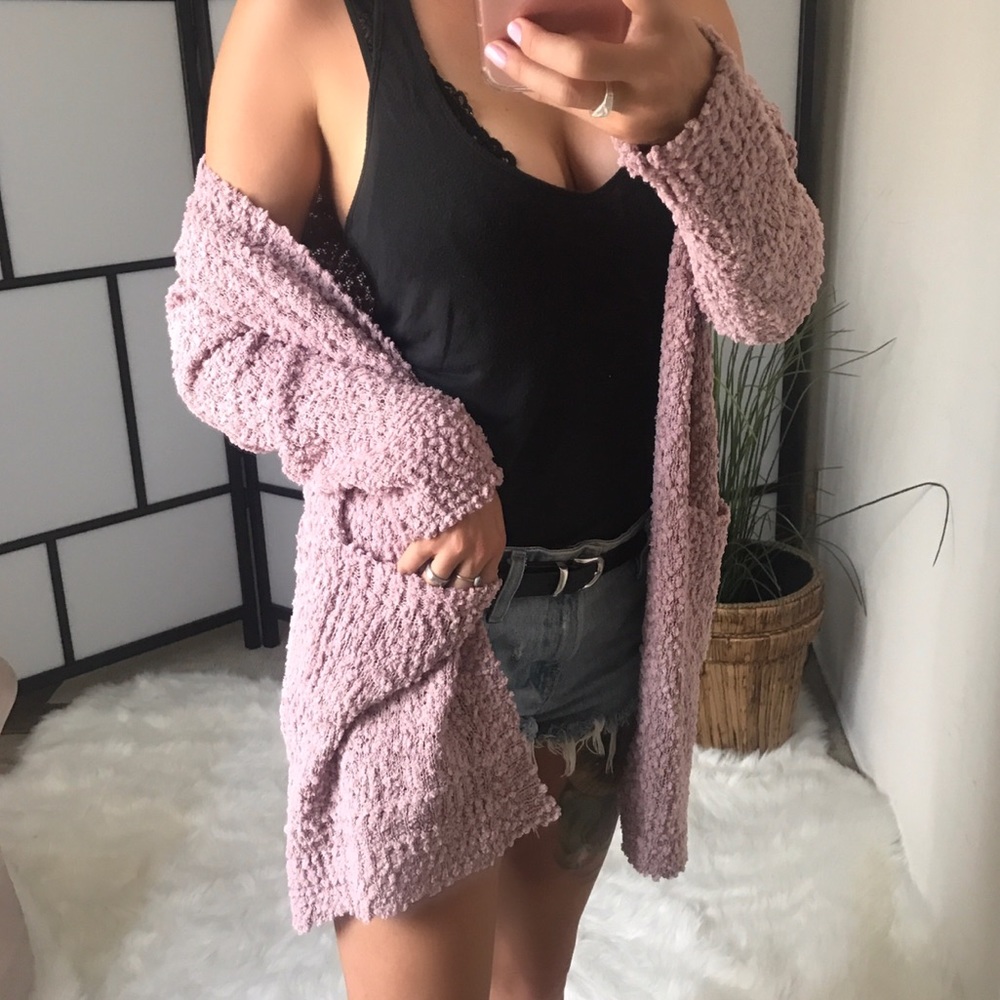 LAST 2️⃣ JADE Popcorn Cardigan w Pockets - Picture 4 of 6